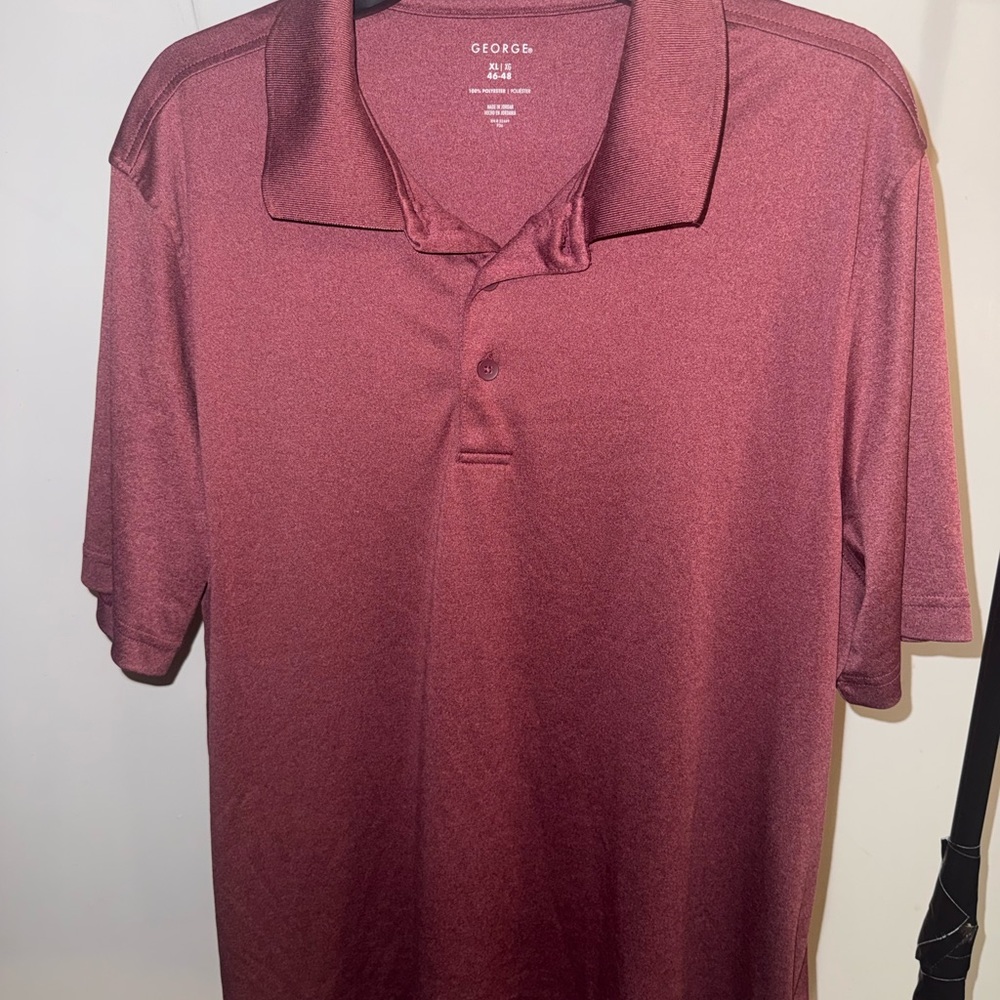 George Men's Burgundy Polo Shirt